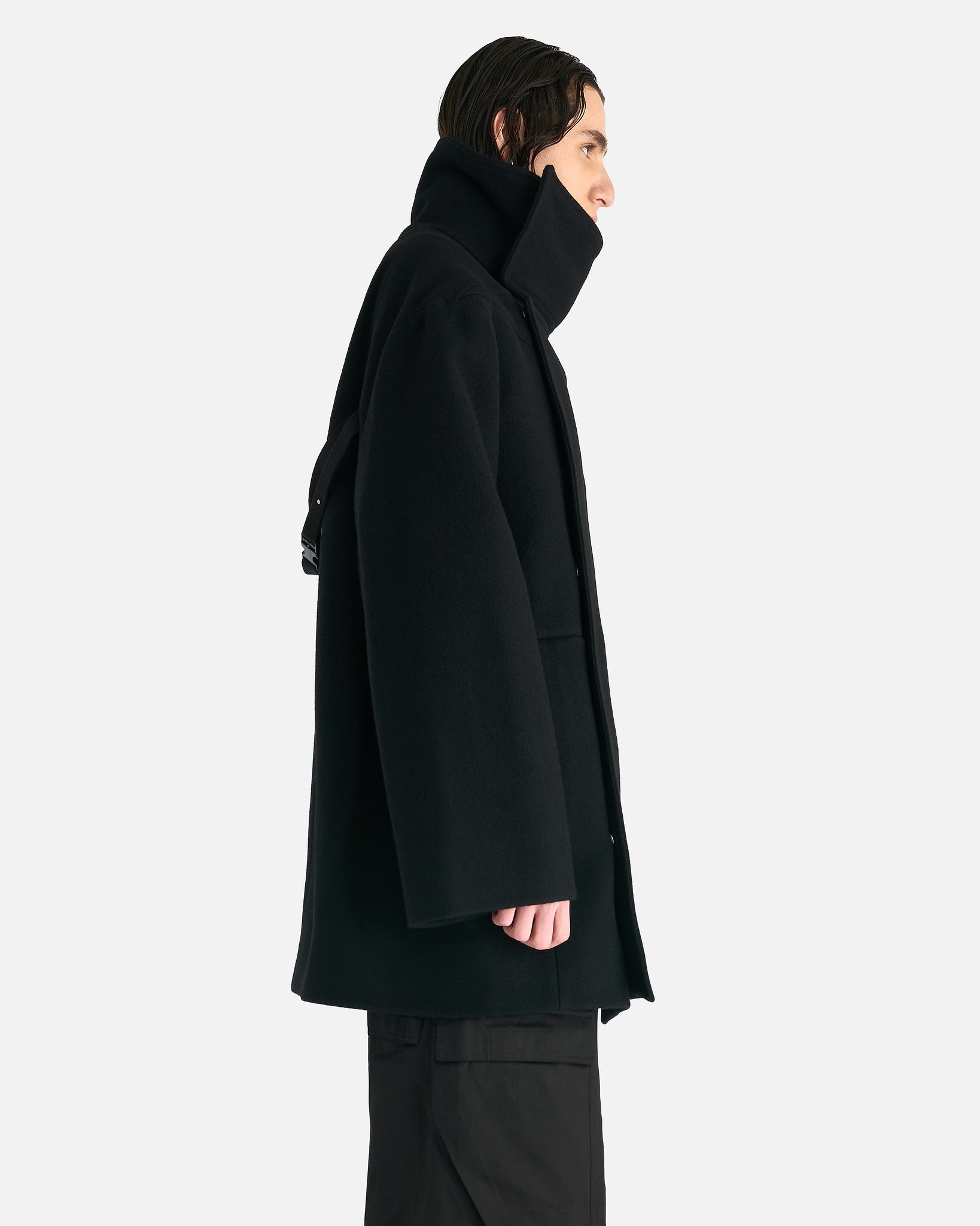 Rick Owens Men's Coat Luxor Caban Coat in Black