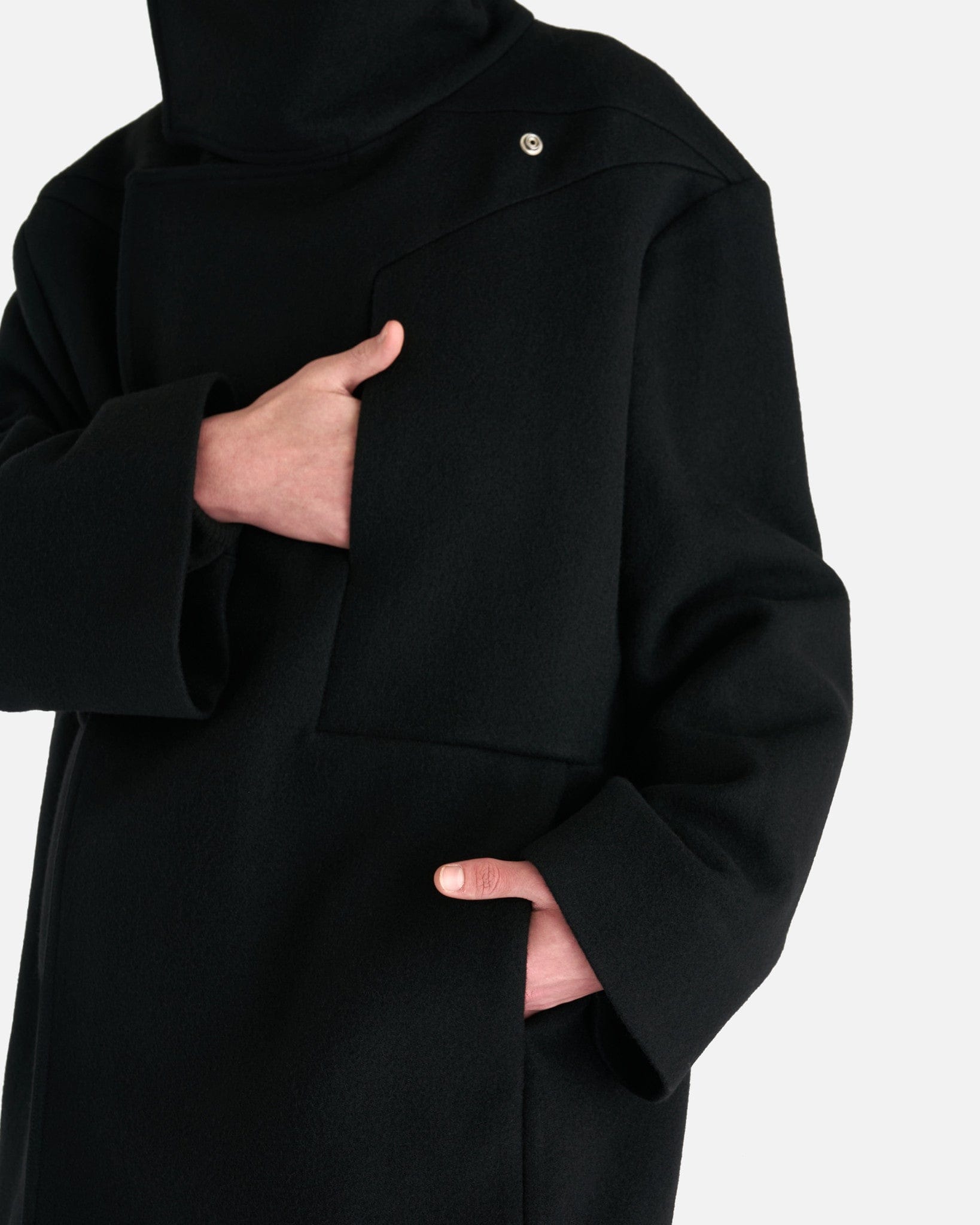 Rick Owens Men's Coat Luxor Caban Coat in Black