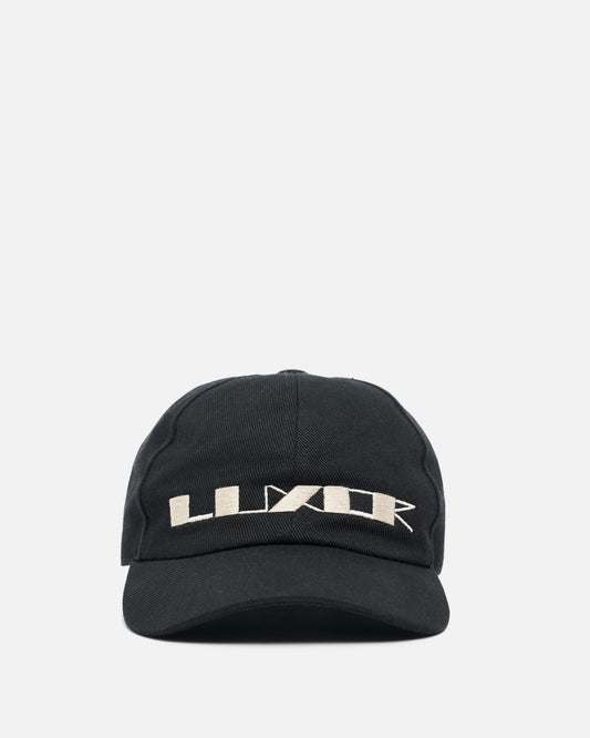 Rick Owens DRKSHDW Men's Hats 'Luxor' Denim Baseball Cap in Black/Pearl