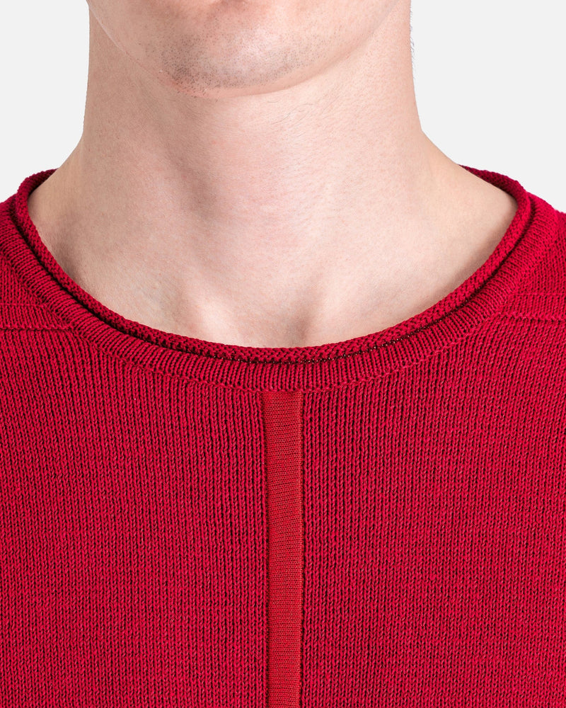 Rick Owens Men's Sweater Maglia Pull Sweater in Cardinal Red