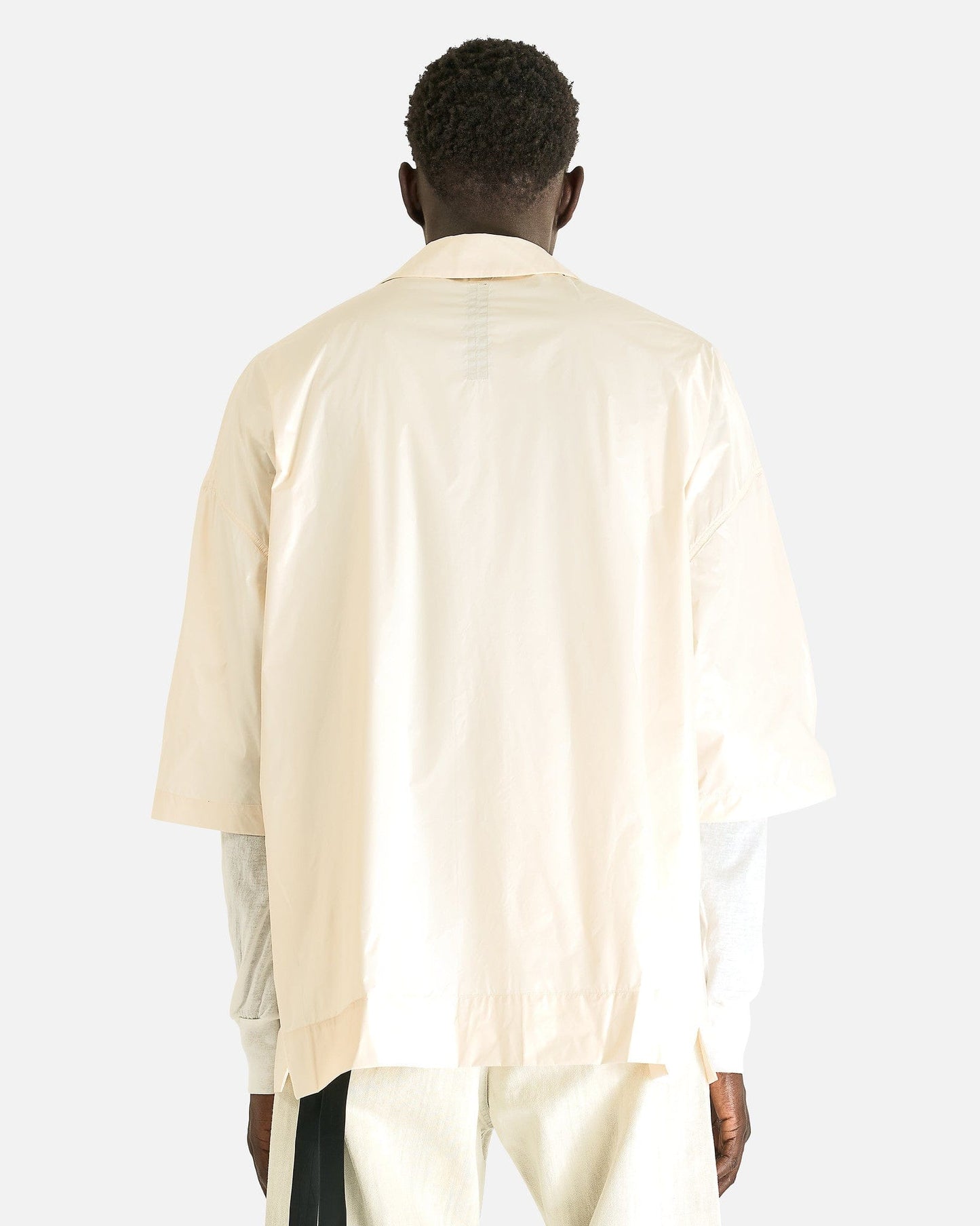 Rick Owens DRKSHDW Men's Shirts Magnum Tommy Shirt in Cream