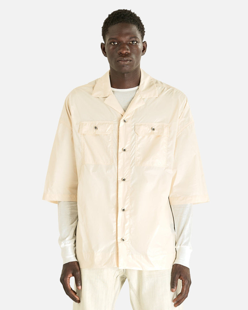 Rick Owens DRKSHDW Men's Shirts Magnum Tommy Shirt in Cream
