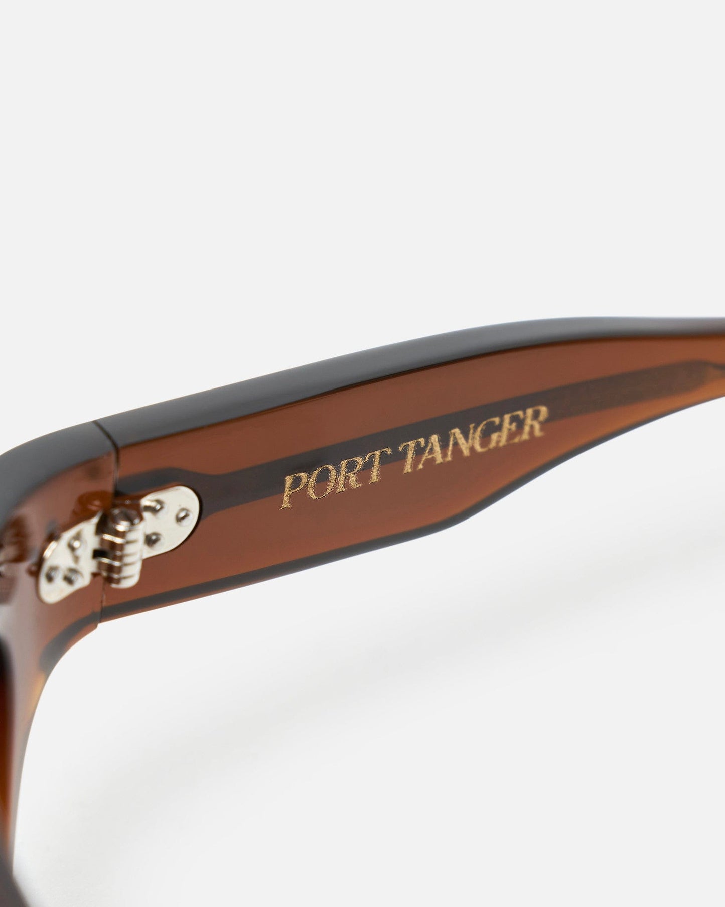Port Tanger Eyewear O/S Malick in Black Acetate/Tobacco Lens