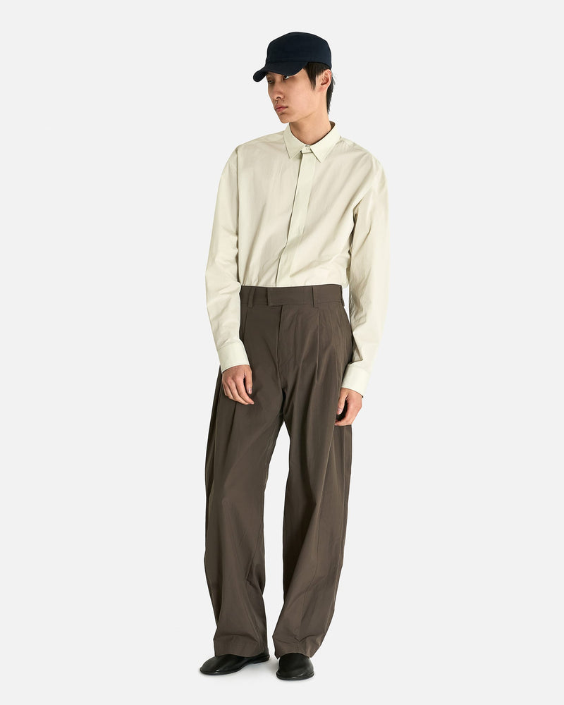 The Row Men's Pants Malou Pant in Cedar Brown