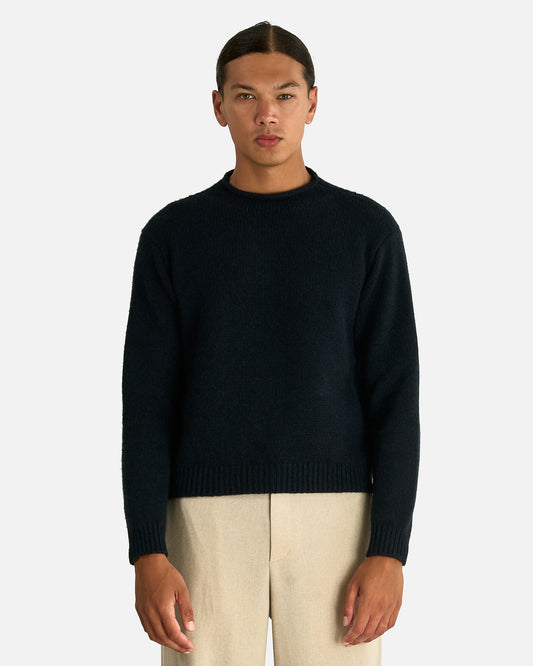 The Row Men's Sweater Markhim Top in Dark Navy