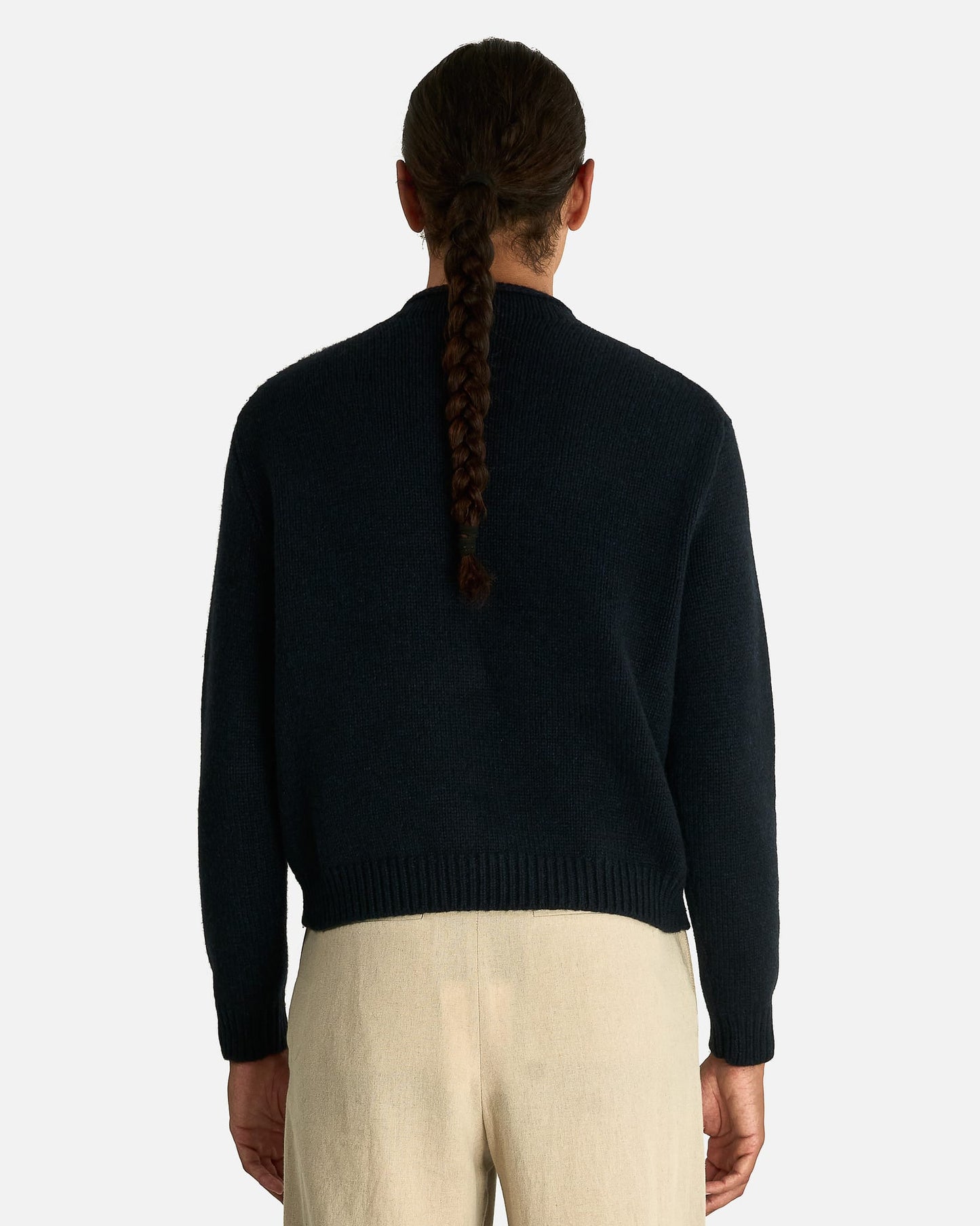 The Row Men's Sweater Markhim Top in Dark Navy