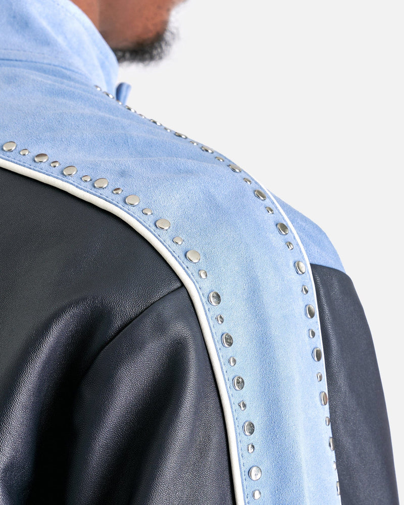 Wales Bonner Men's Jackets Marvel Jacket in Light Blue/Navy