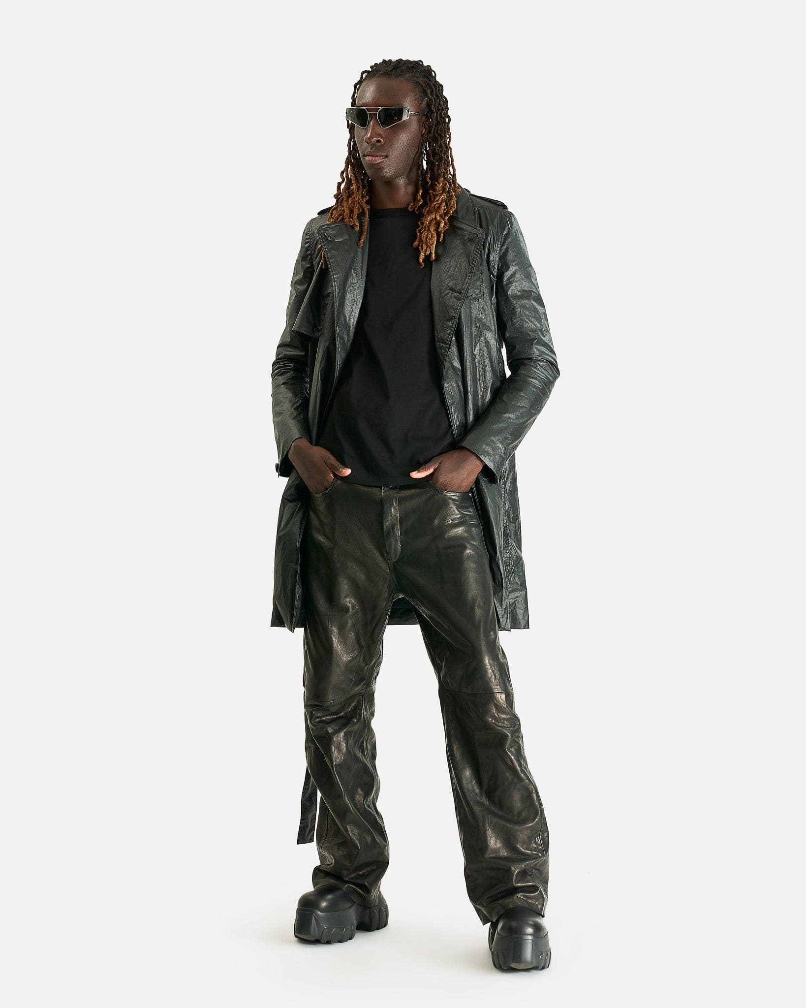 Rick Owens Men's Coat Mastotrench in Black