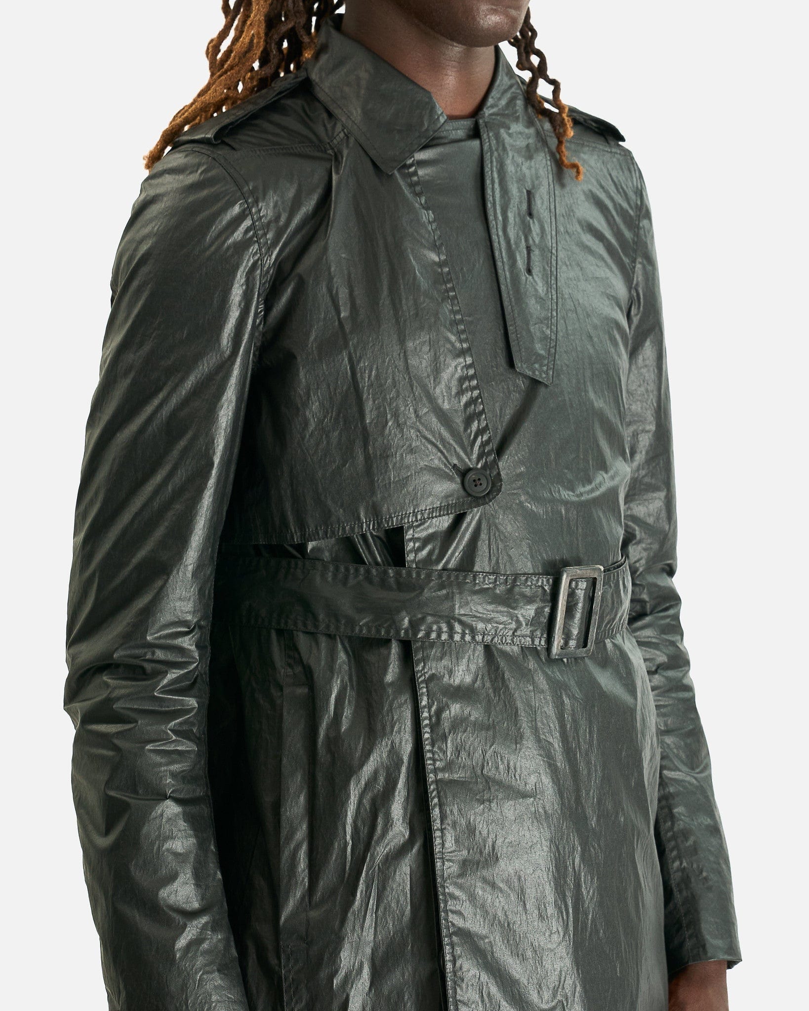 Rick Owens Men's Coat Mastotrench in Black
