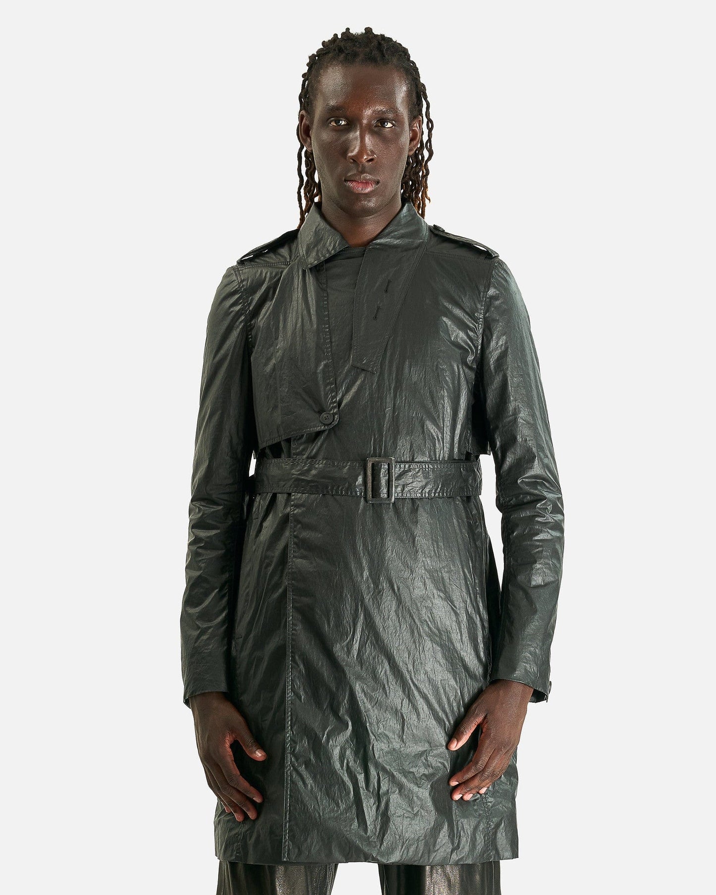 Rick Owens Men's Coat Mastotrench in Black