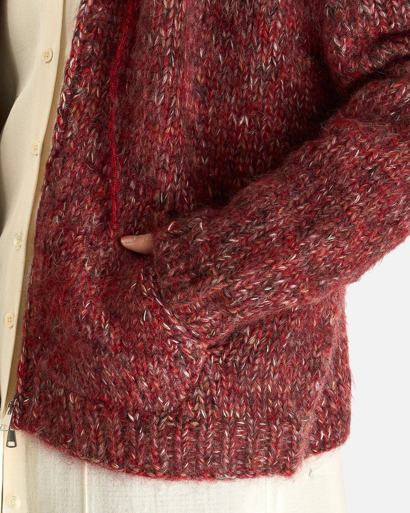 NAMACHEKO Men's Sweater Maurius Hoodie in Crimson Black