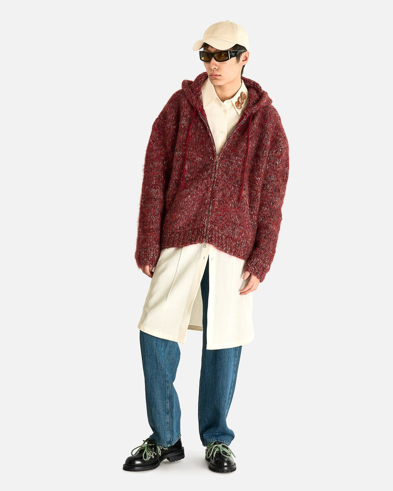 NAMACHEKO Men's Sweater Maurius Hoodie in Crimson Black