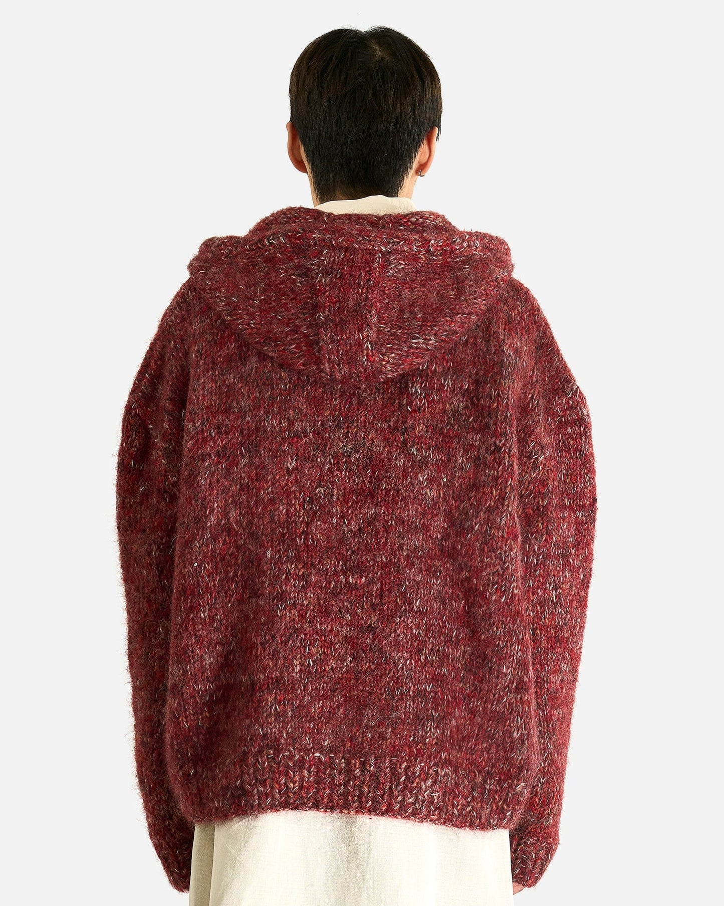 NAMACHEKO Men's Sweater Maurius Hoodie in Crimson Black