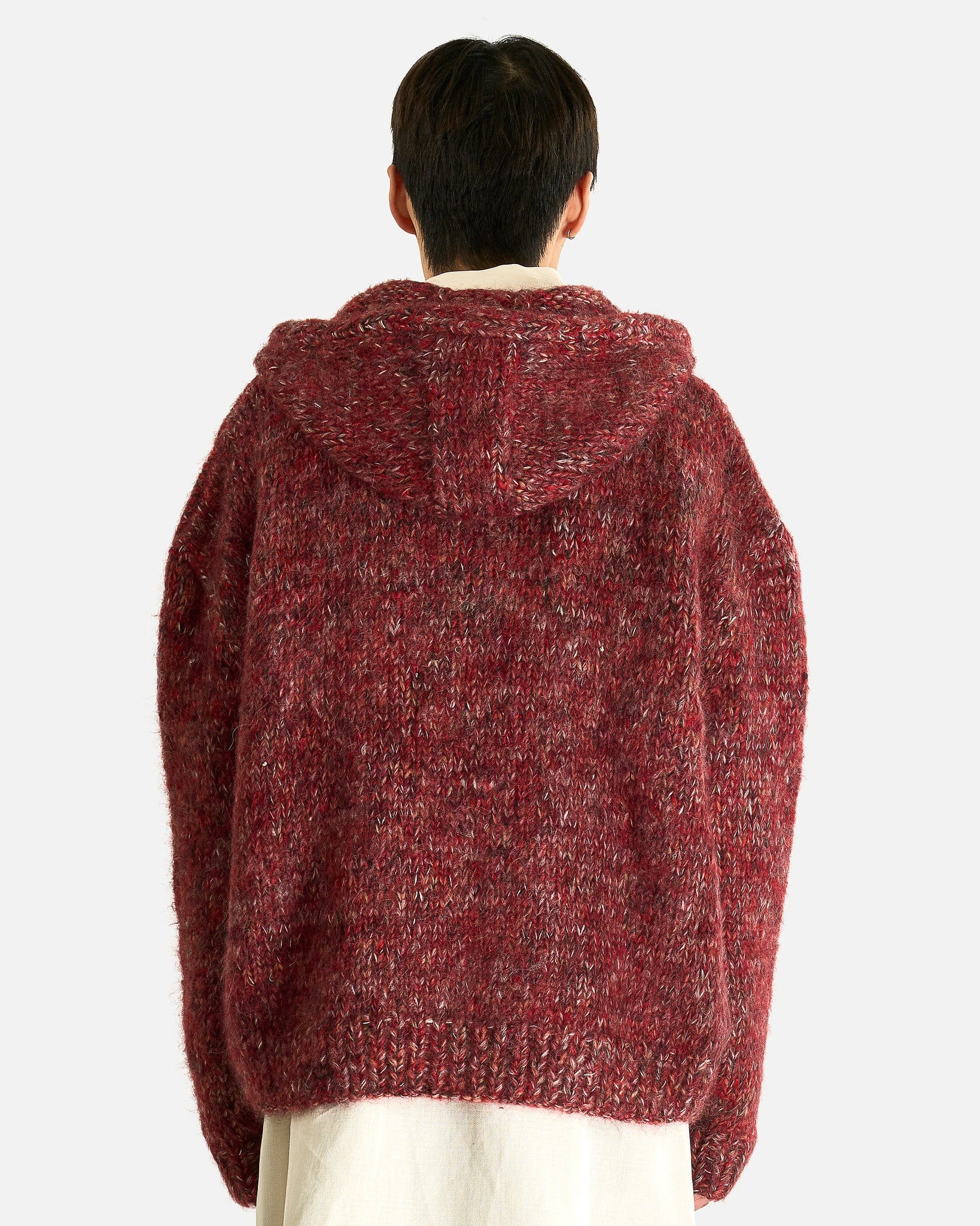 NAMACHEKO Men's Sweater Maurius Hoodie in Crimson Black