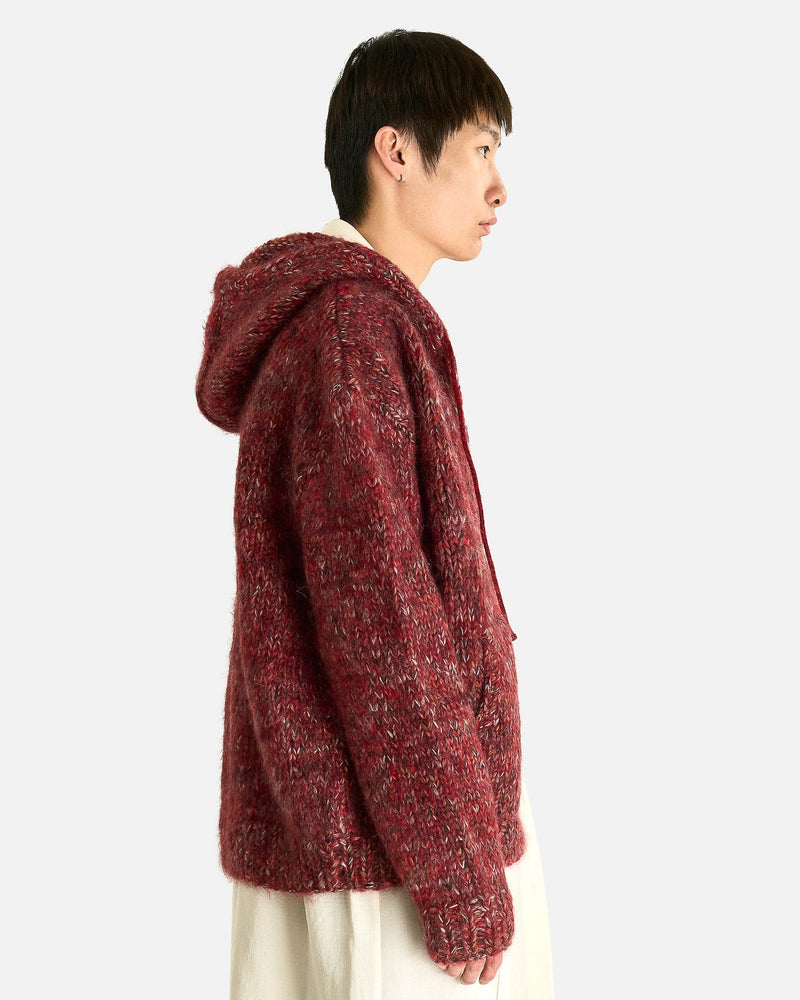 NAMACHEKO Men's Sweater Maurius Hoodie in Crimson Black