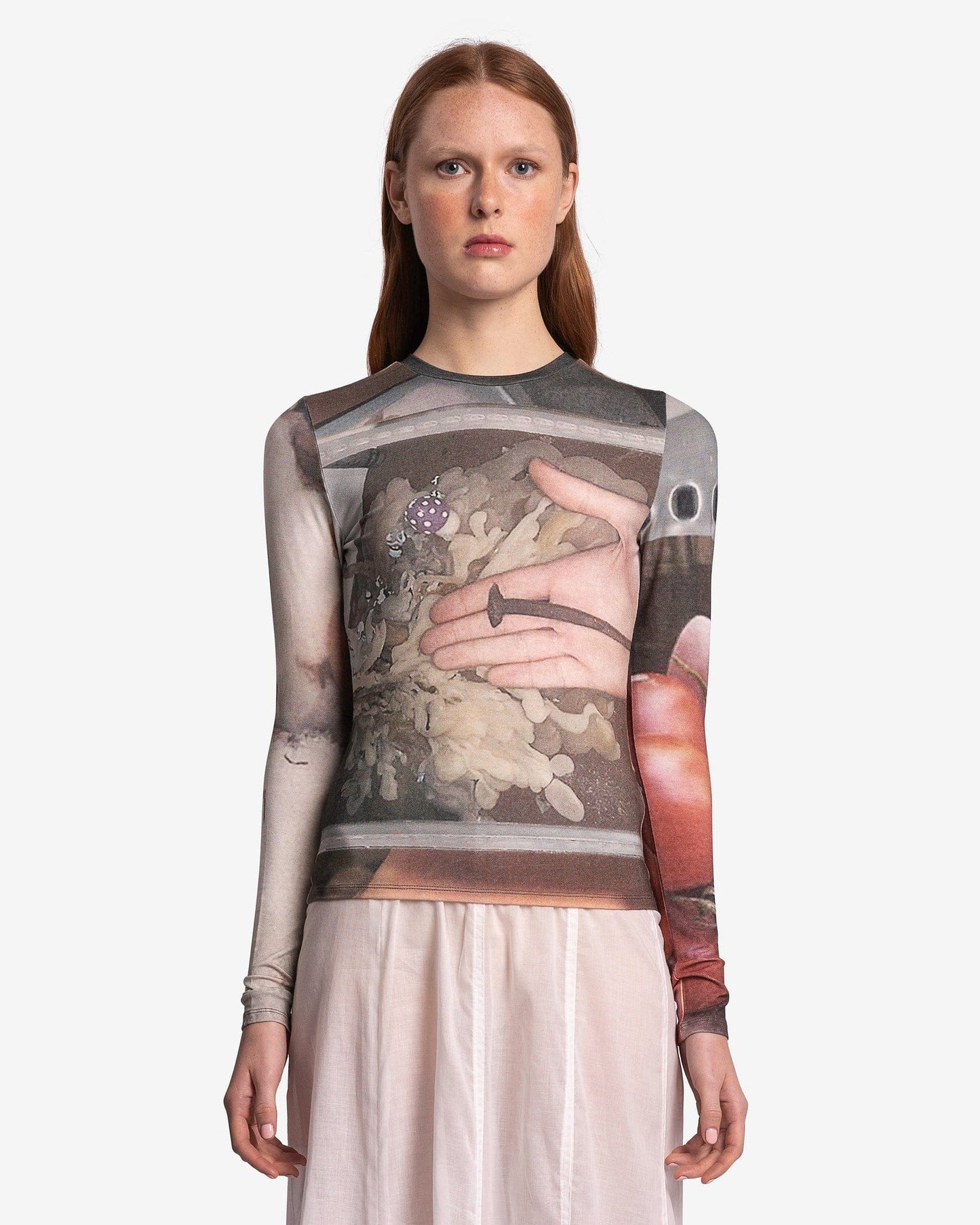 Paloma Wool Women Tops Max Digital Print Long Sleeve in Beige