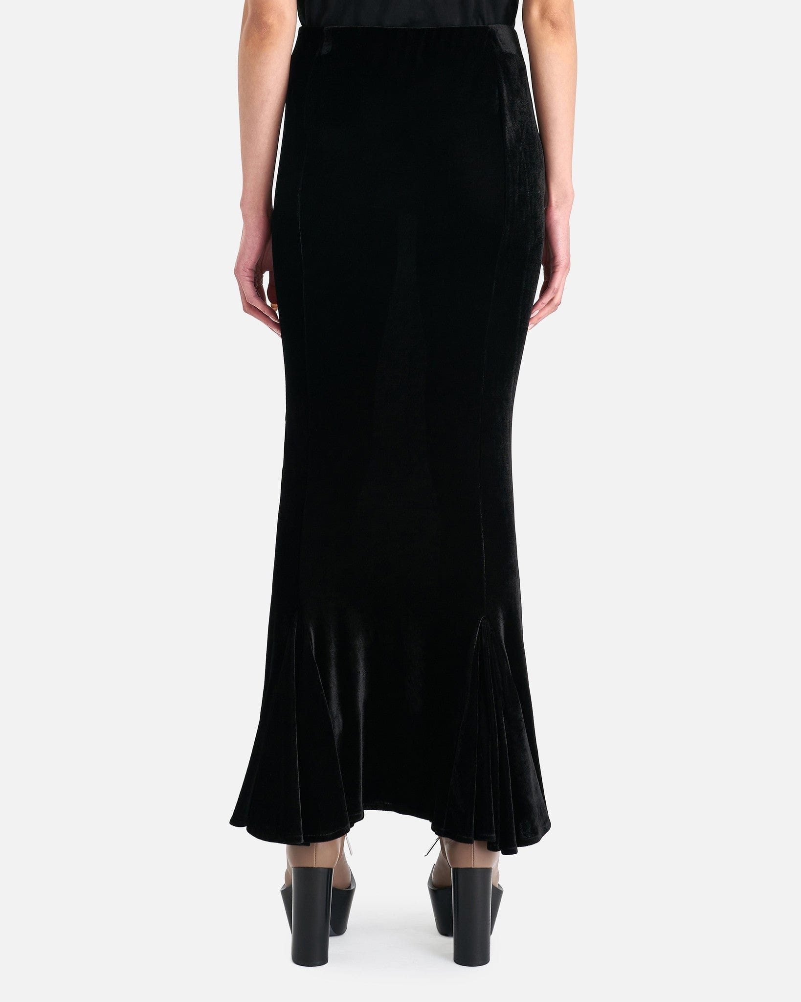 Maxi Skirt in Black Velvet Maxi Skirt in Black Velvet