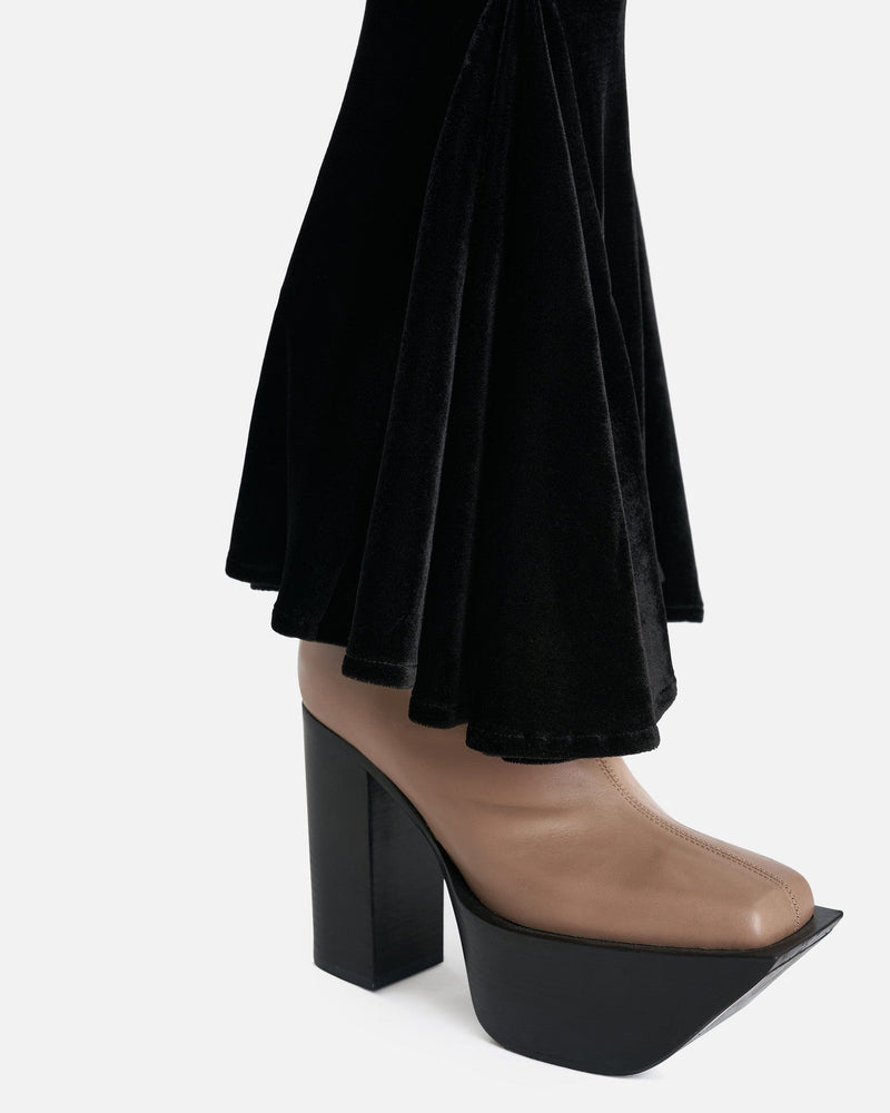 AVAVAV Women Skirts Maxi Skirt in Black Velvet