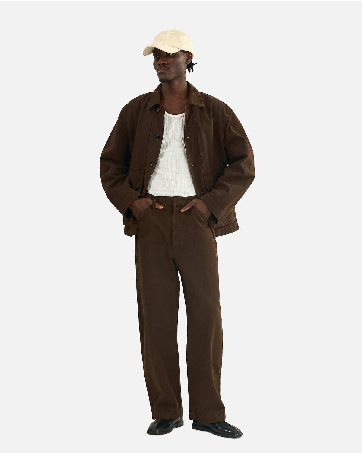 LEMAIRE Men's Pants Maxi Workwear Pants in Ristretto