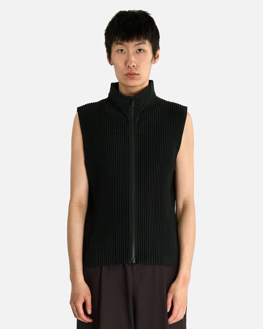 Homme Plissé Issey Miyake Men's Tops MC April Vest in Black