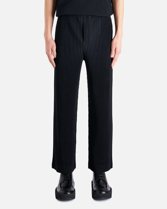 Homme Plissé Issey Miyake Men's Pants MC August Pleated Trousers in Black