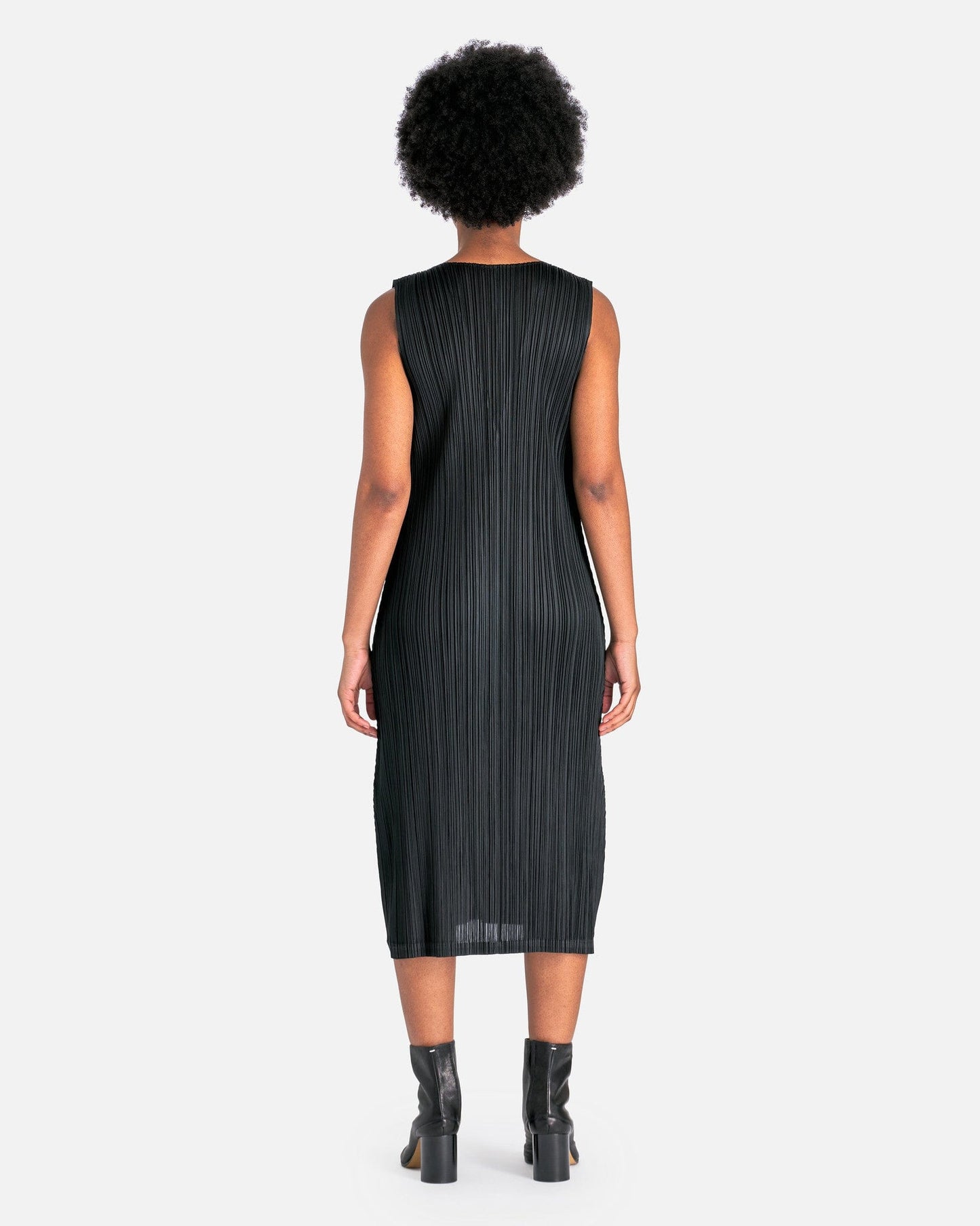 Pleats Please Issey Miyake Women Dresses MC December Dress in Black