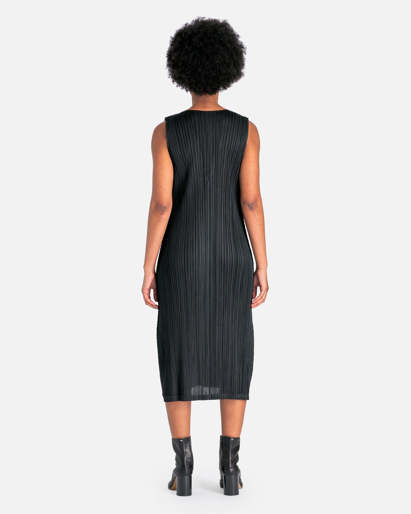 Pleats Please Issey Miyake Women Dresses MC December Dress in Black