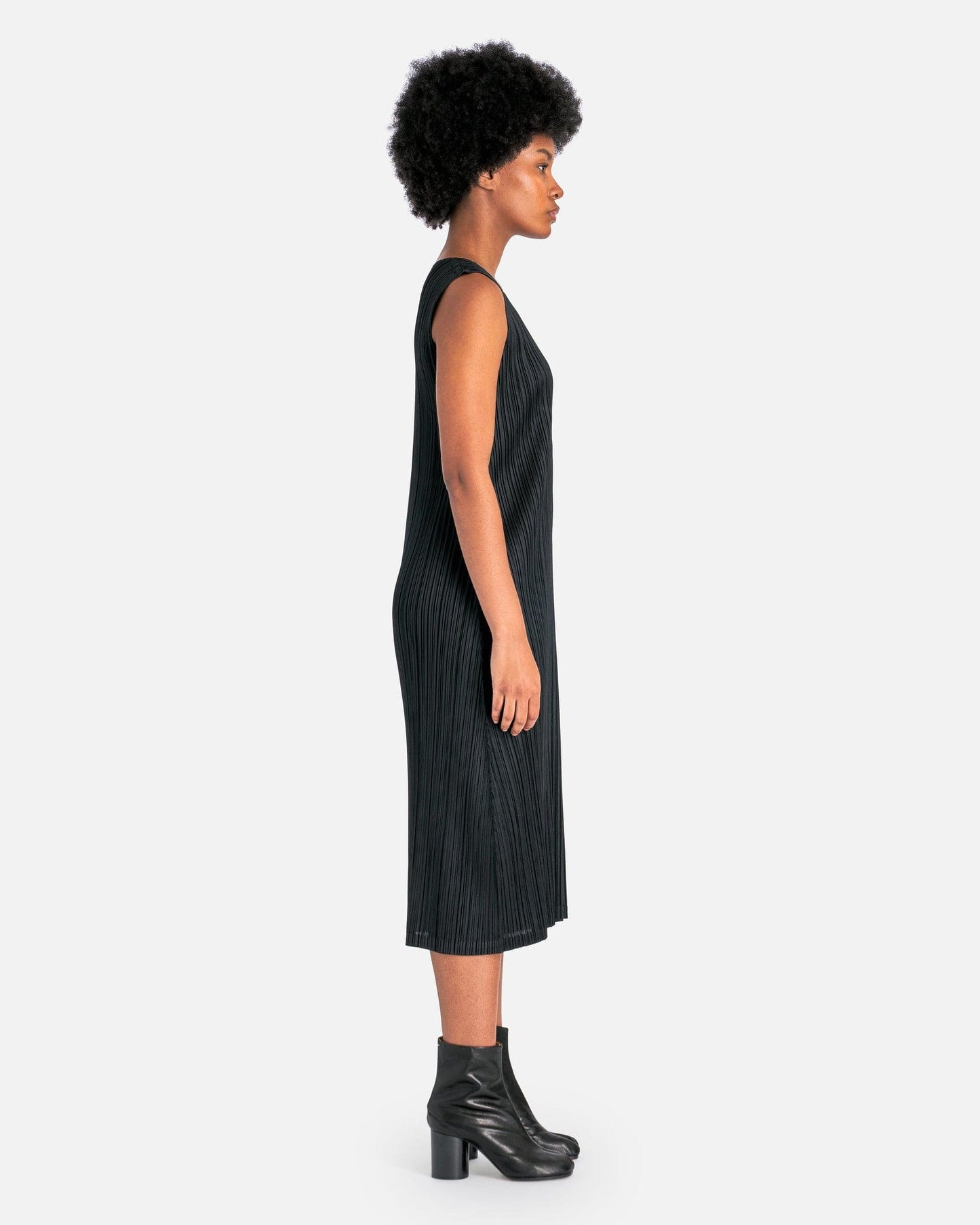 Pleats Please Issey Miyake Women Dresses MC December Dress in Black