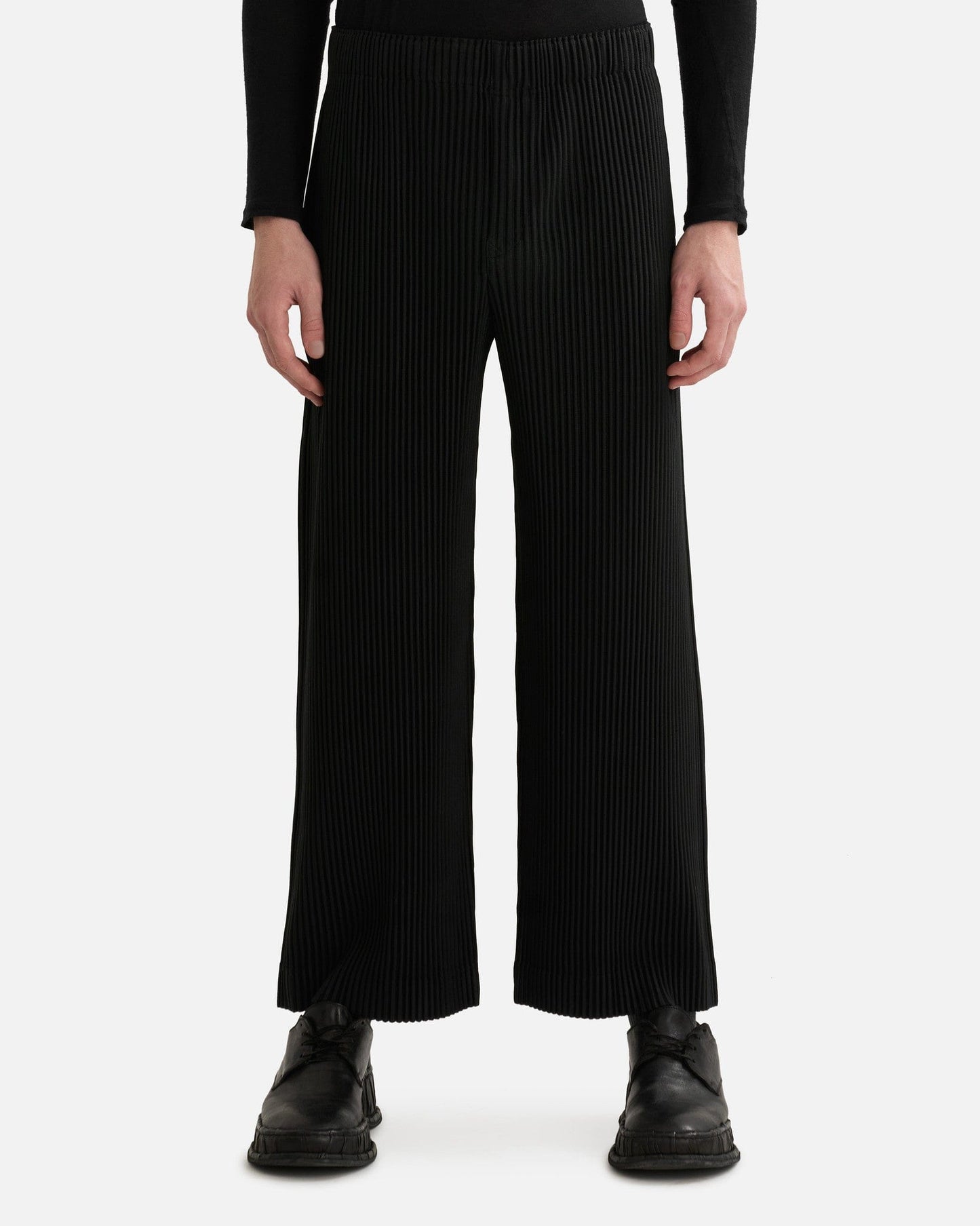 Homme Plissé Issey Miyake Men's Pants MC January Pants in Black