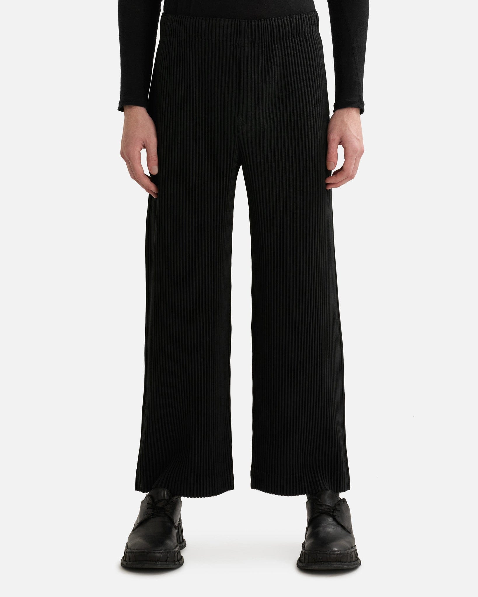Homme Plissé Issey Miyake Men's Pants MC January Pants in Black