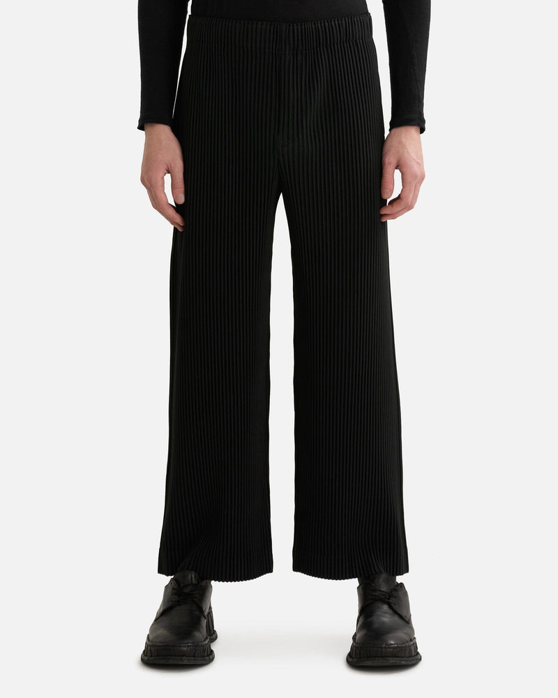Homme Plissé Issey Miyake Men's Pants MC January Pants in Black