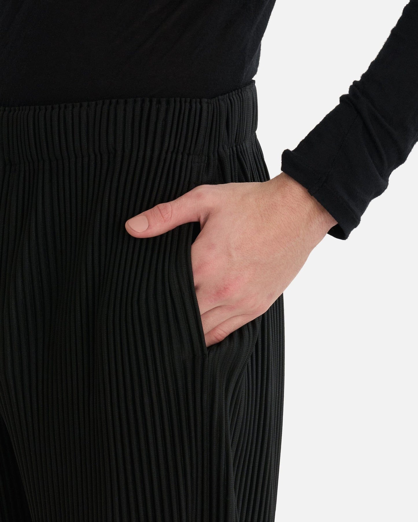 Homme Plissé Issey Miyake Men's Pants MC January Pants in Black