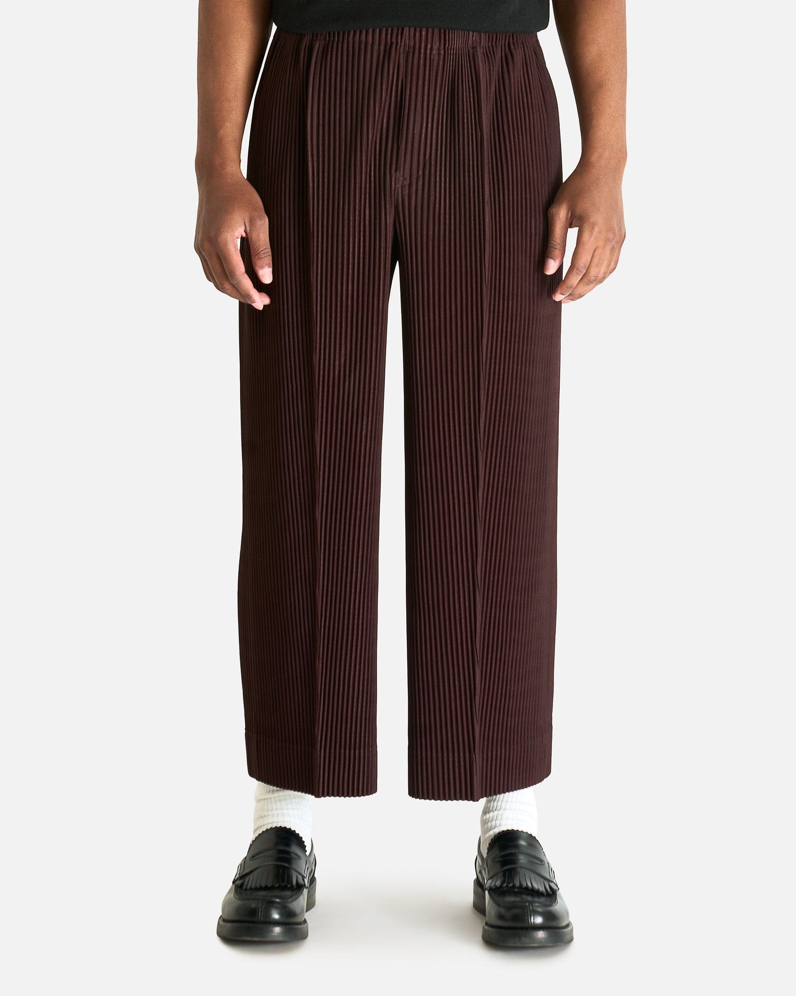 Homme Plissé Issey Miyake Men's Pants MC January Pants in Eggplant