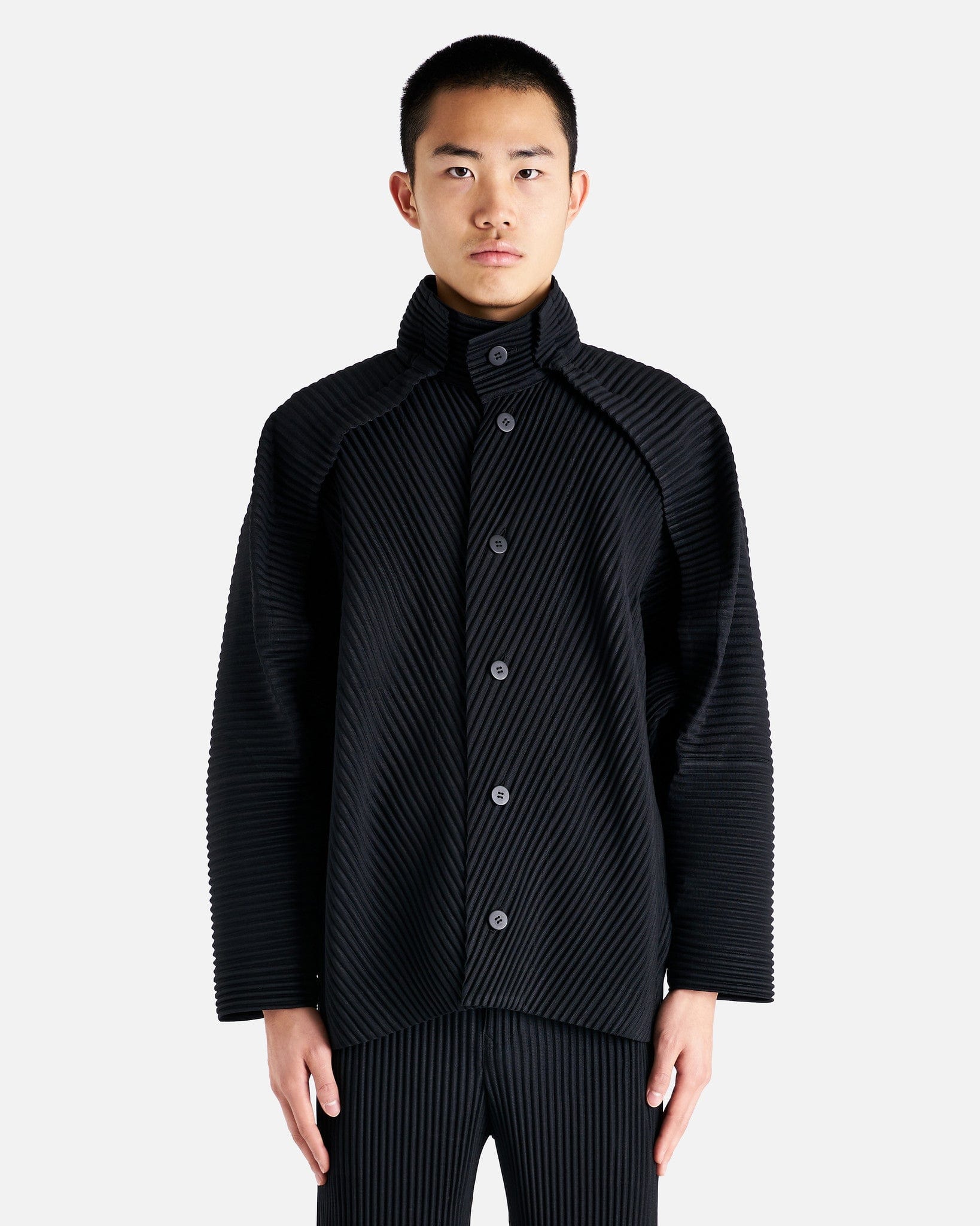 Homme Plissé Issey Miyake Men's Jackets MC July Jacket in Black