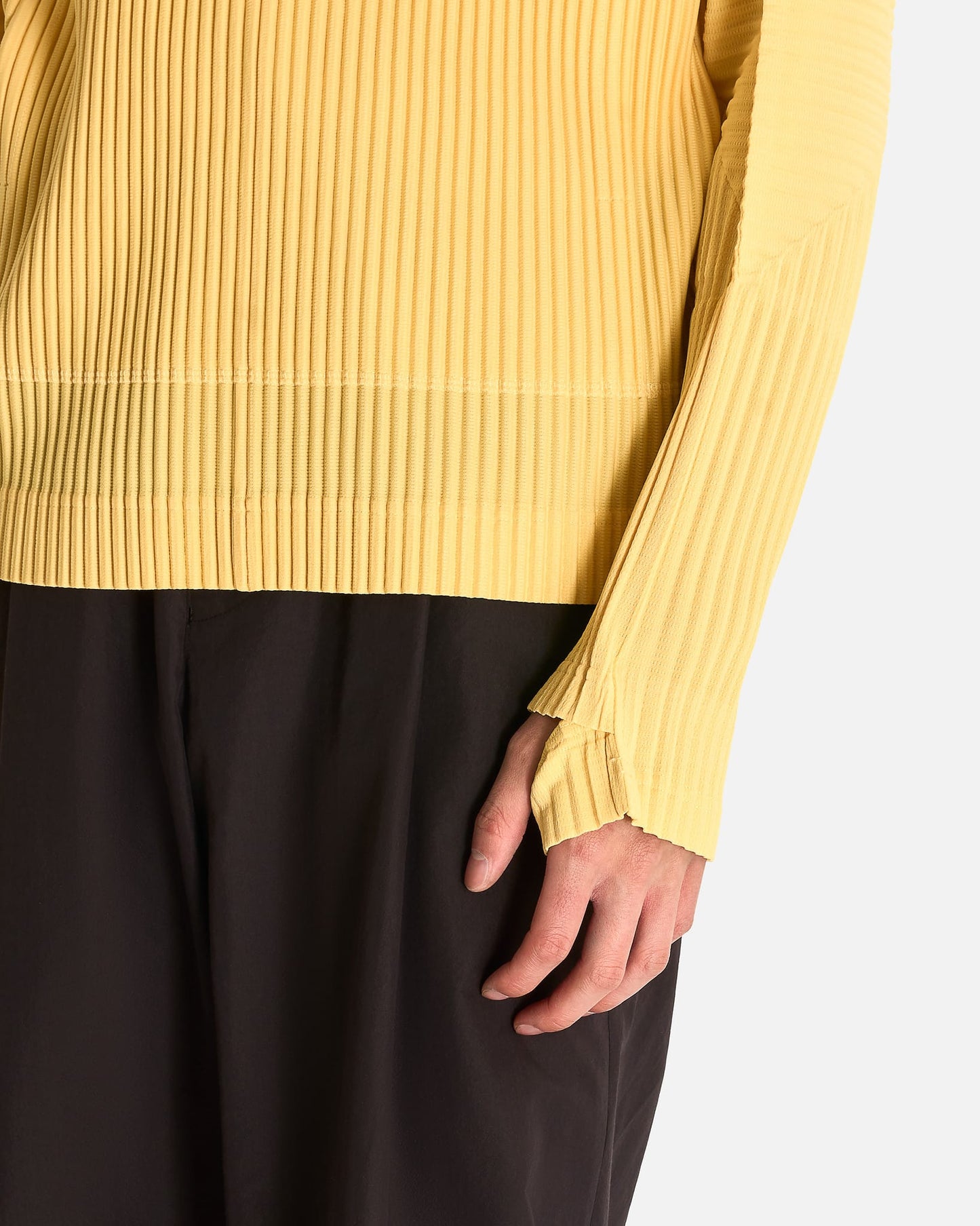 Homme Plissé Issey Miyake Men's Shirts MC March Shirt in Wall Yellow