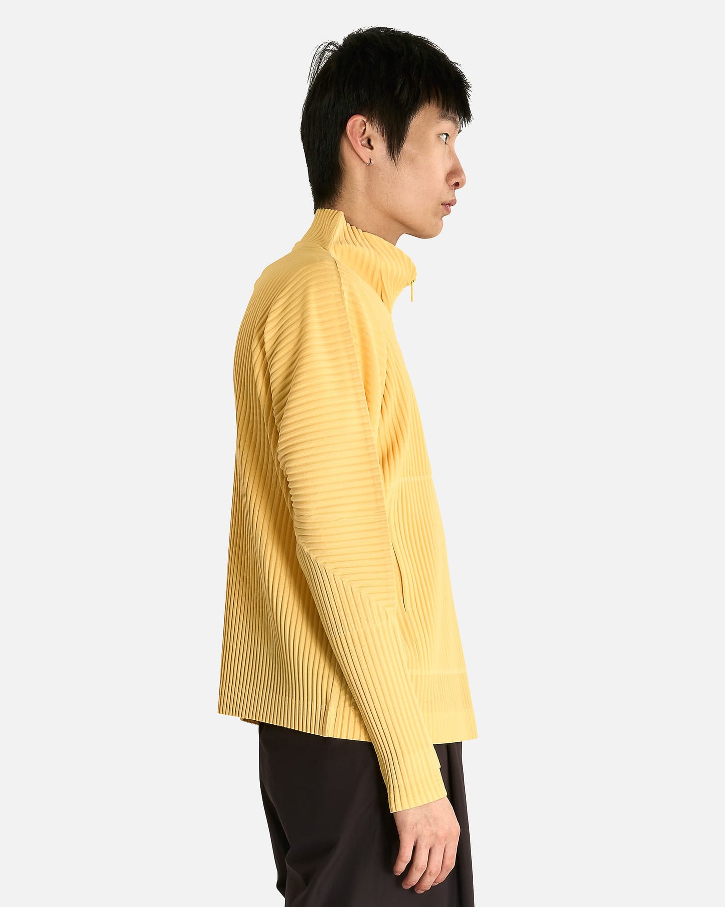 Homme Plissé Issey Miyake Men's Shirts MC March Shirt in Wall Yellow