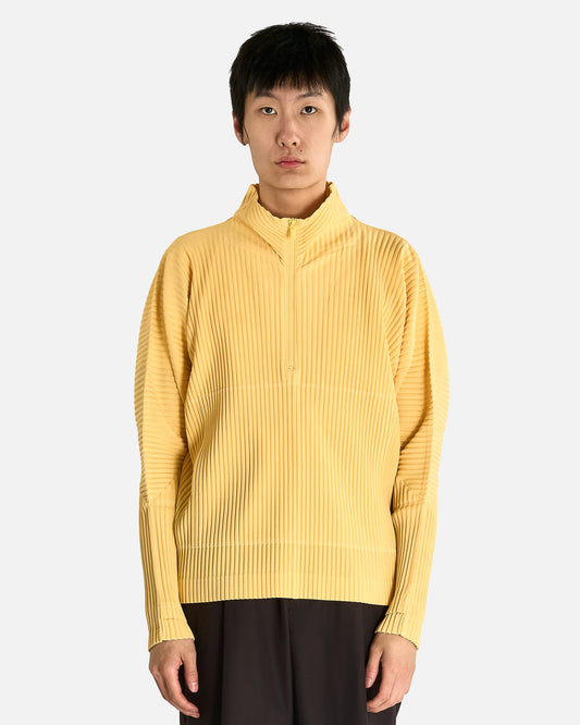 Homme Plissé Issey Miyake Men's Shirts MC March Shirt in Wall Yellow