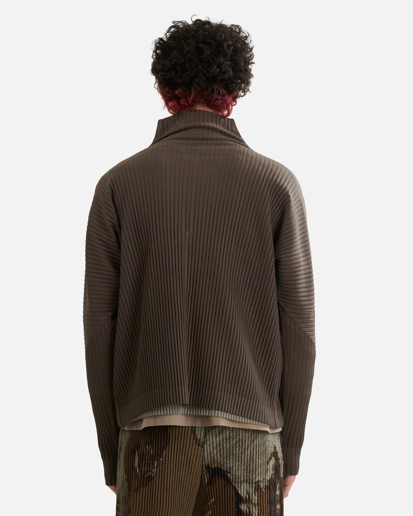 Homme Plissé Issey Miyake Men's Shirts MC November Shirt in Mudstone Grey