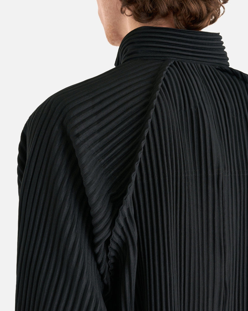 Homme Plissé Issey Miyake Men's Jackets MC October Jacket in Black