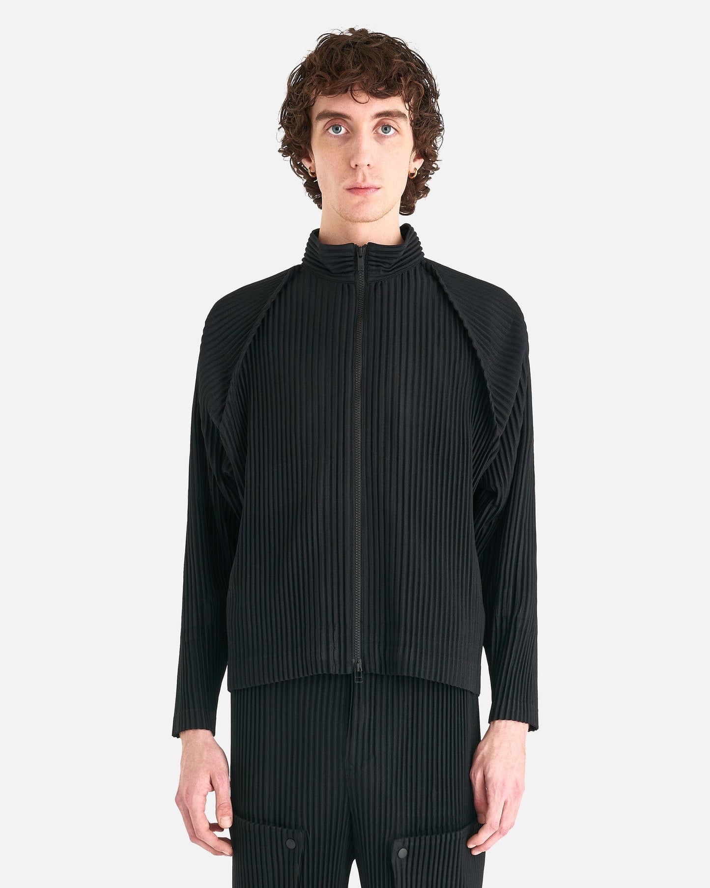 Homme Plissé Issey Miyake Men's Jackets MC October Jacket in Black