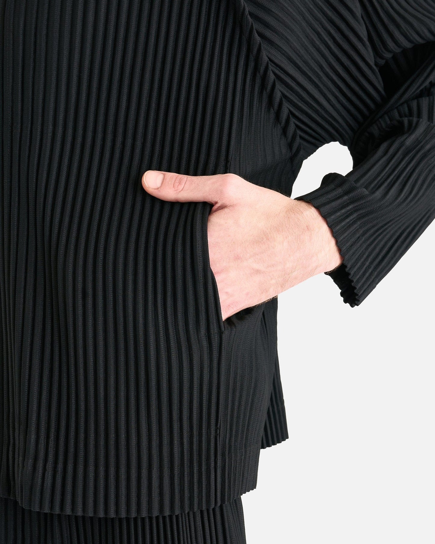 Homme Plissé Issey Miyake Men's Jackets MC October Jacket in Black