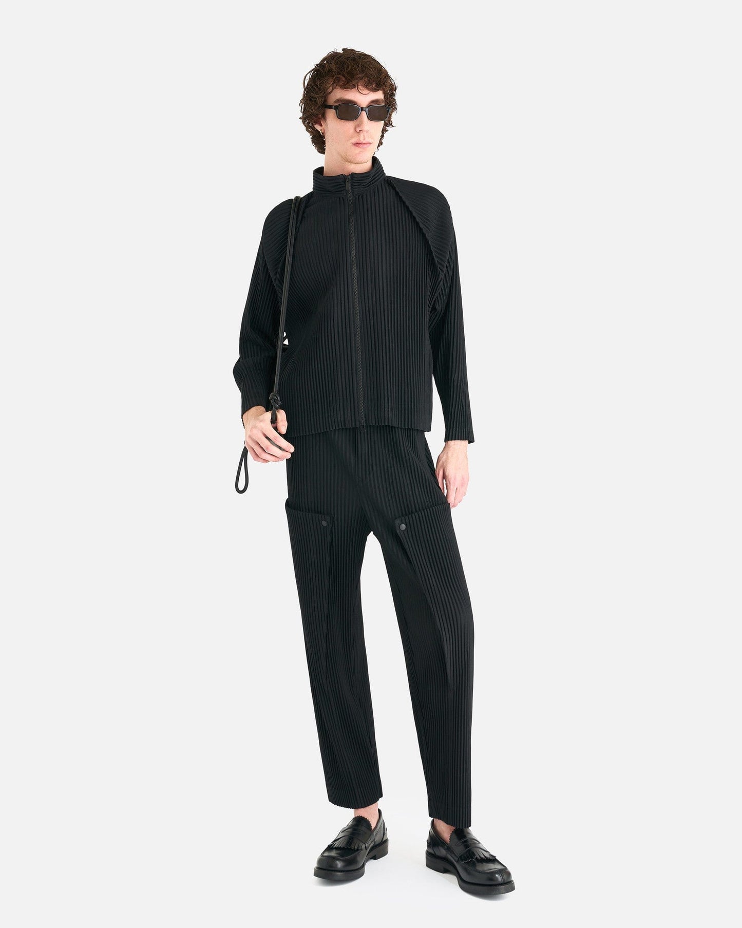 Homme Plissé Issey Miyake Men's Jackets MC October Jacket in Black