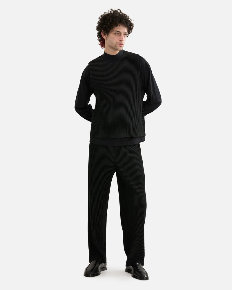 Homme Plissé Issey Miyake Men's Pants MC September Pants in Black