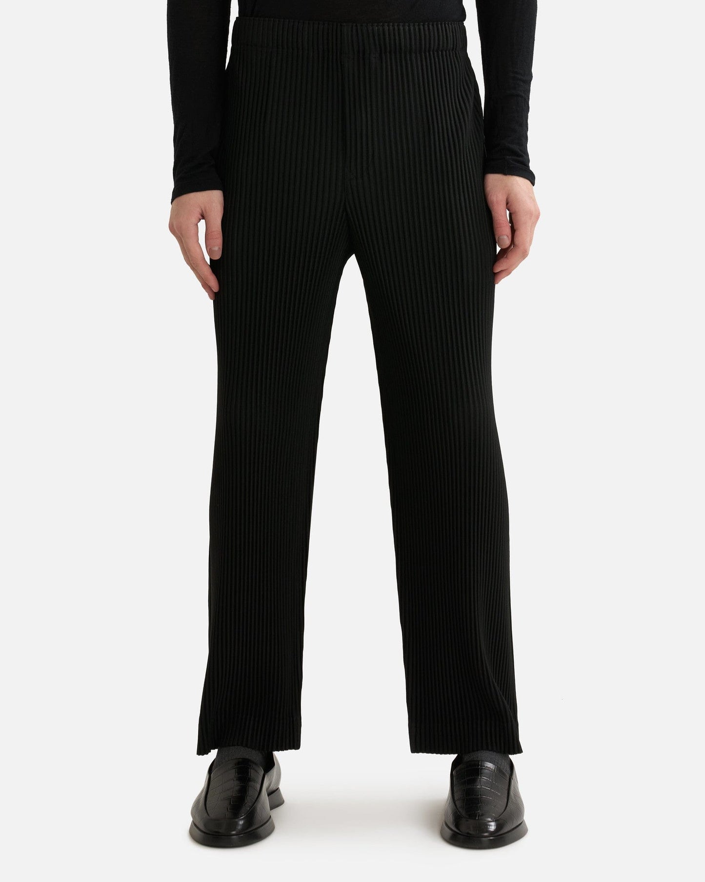 Homme Plissé Issey Miyake Men's Pants MC September Pants in Black