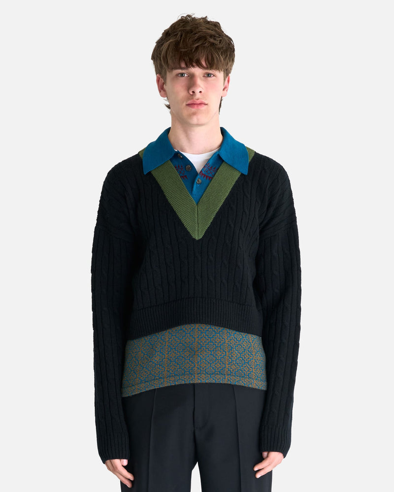 Dries Van Noten Men's Sweater Medan Sweater in Black