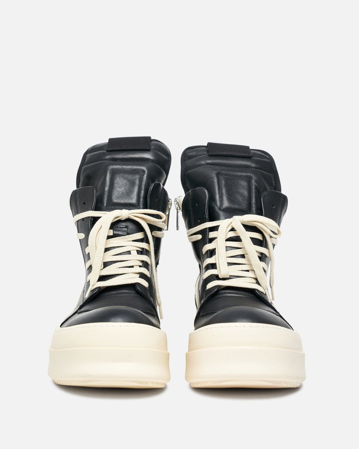 Rick Owens Men's Sneakers Mega Bumper Geobasket in Black/Milk