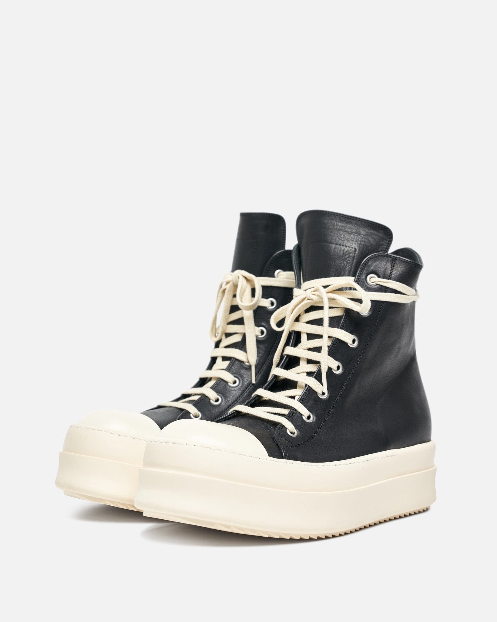 Rick Owens Men's Sneakers Mega Bumper Sneakers in Black/Milk