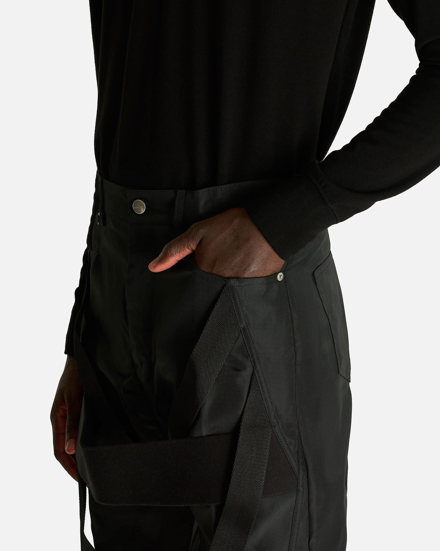 Rick Owens Men's Pants Megastrapped Bolans in Black