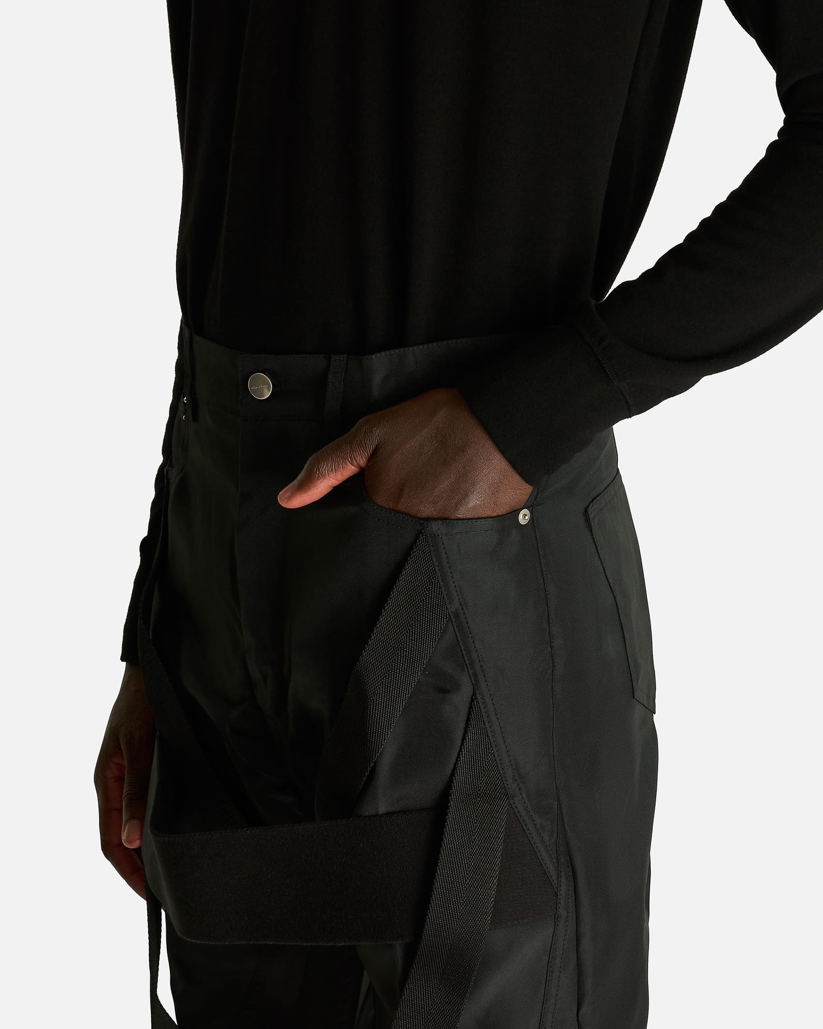 Rick Owens Men's Pants Megastrapped Bolans in Black