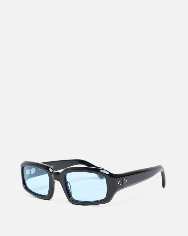 Port Tanger Eyewear O/S Mektoub in Black Acetate/Rif Blue Lens